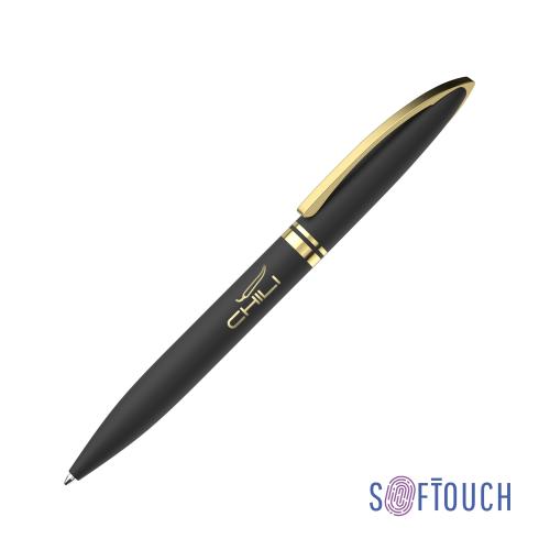 Ручка шариковая "Rocket", черный/золото, покрытие soft touch, арт. 6825-3G - вид 1 из 4